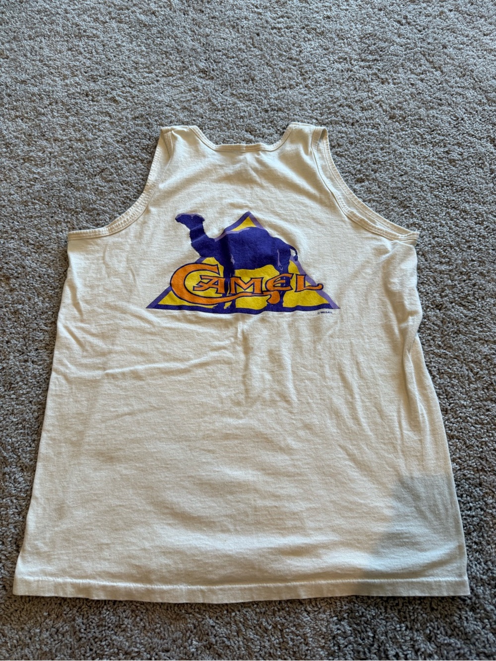 Vintage 90s Camel Cigarettes White Tank Top Size XL